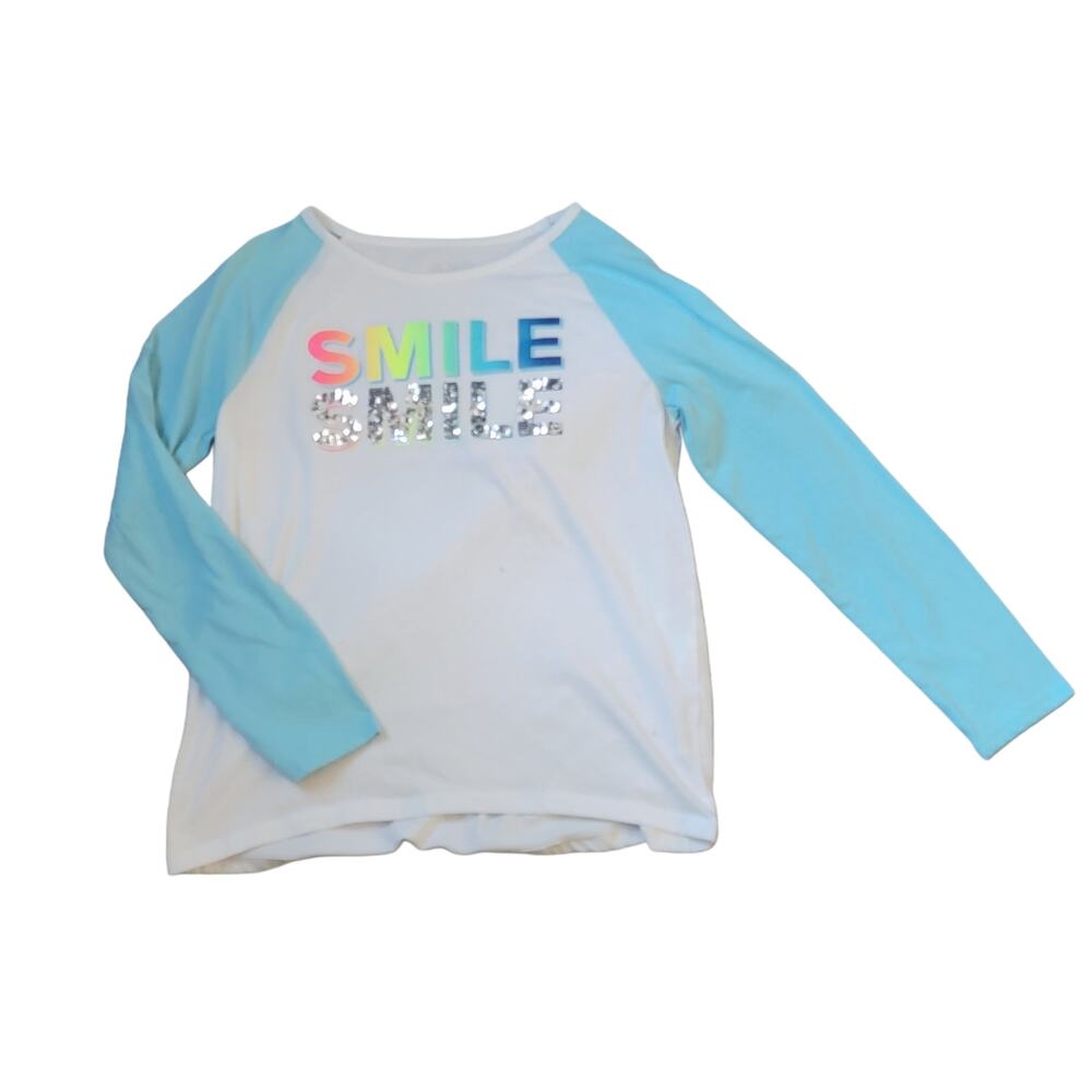 Sparkly Sequined Inspirational Quote Long Sleeve T-shirt Girls size 16